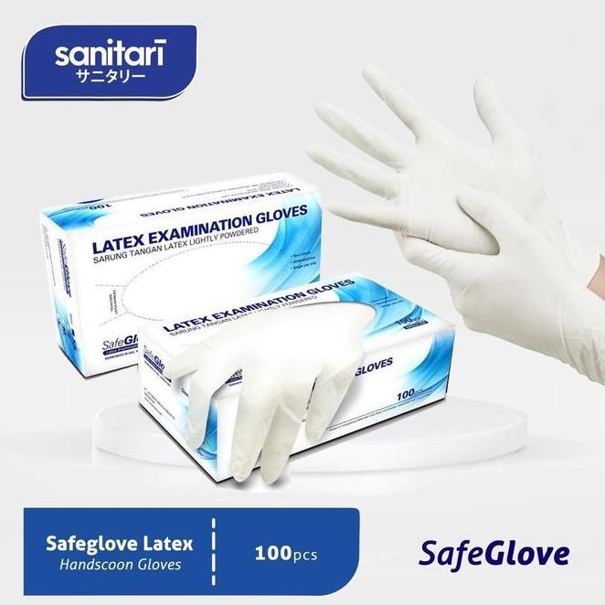 Sarung Tangan Latex Safeglove Handscoon Gloves Safeglove Sarung Tangan Safeglove Latex