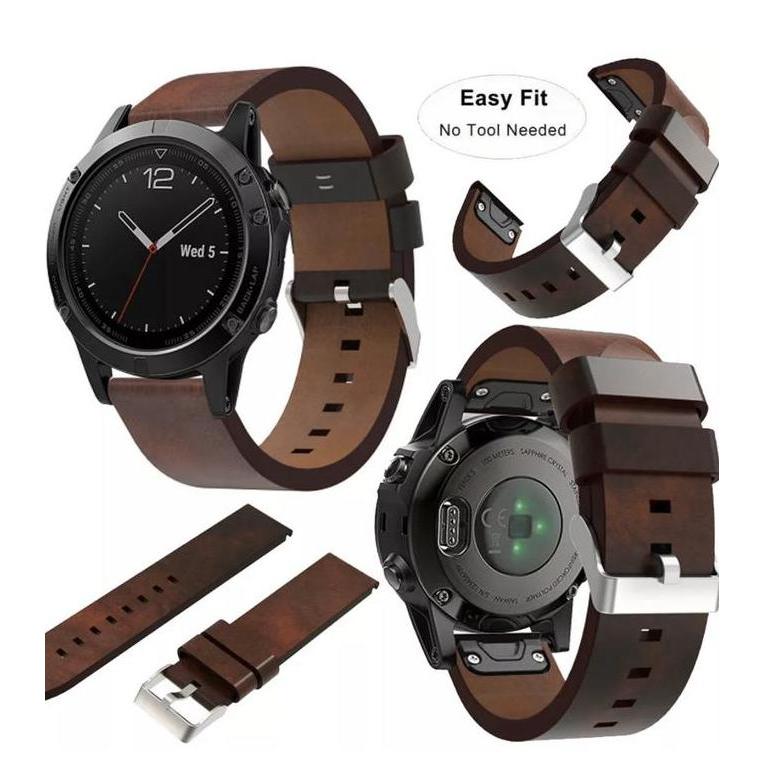 Promo Garmin fenix 6 leather kulit strap tali jam COD