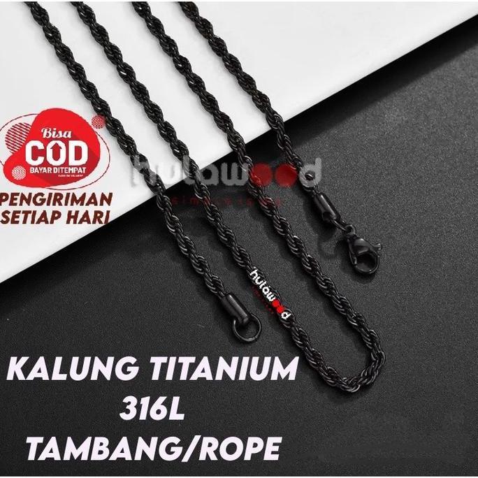 DR361 - Rantai Kalung MCI Titanium Stainless 316L Kalung Titanium Pria Wanita Premium Rantai Kalung 