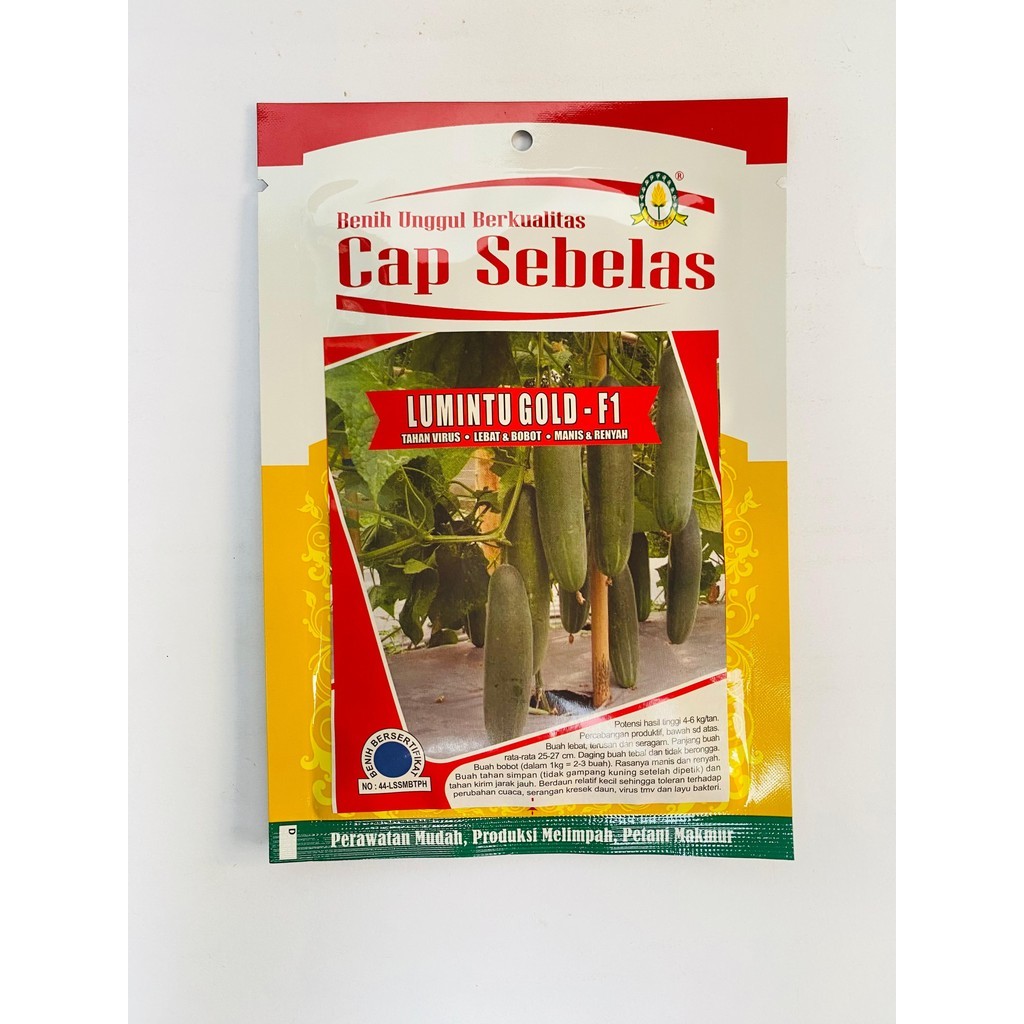 Benih Timun Ketimun Mentimun LUMINTU GOLD F1 20 gr dari Cap Sebelas