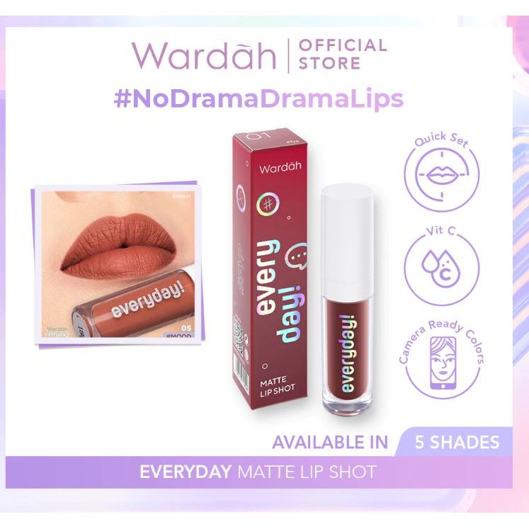 Wardah Everyday Matte Lip Shot 2.2G / Wardah Lip Shot