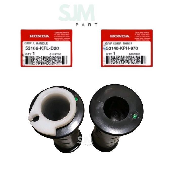 GRIP COMP THROTT GRIP L R STEERING SELONGSONG GAS KARET STANG SET KANAN KIRI HANDFAT HANDGRIP HONDA 