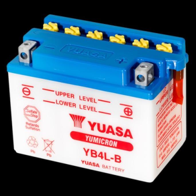 BEBAS ONGKIR - Yuasa YB4L-B-(BA) Accu Aki Motor Basah Yumicron Aprilia Scarabeo 50 Honda Astrea Star