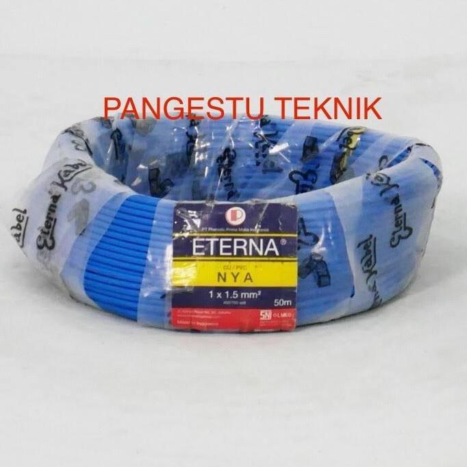 Kabel NYA 1,5 mm Biru ETERNA / 50 Meter / NYA 1.5 mm