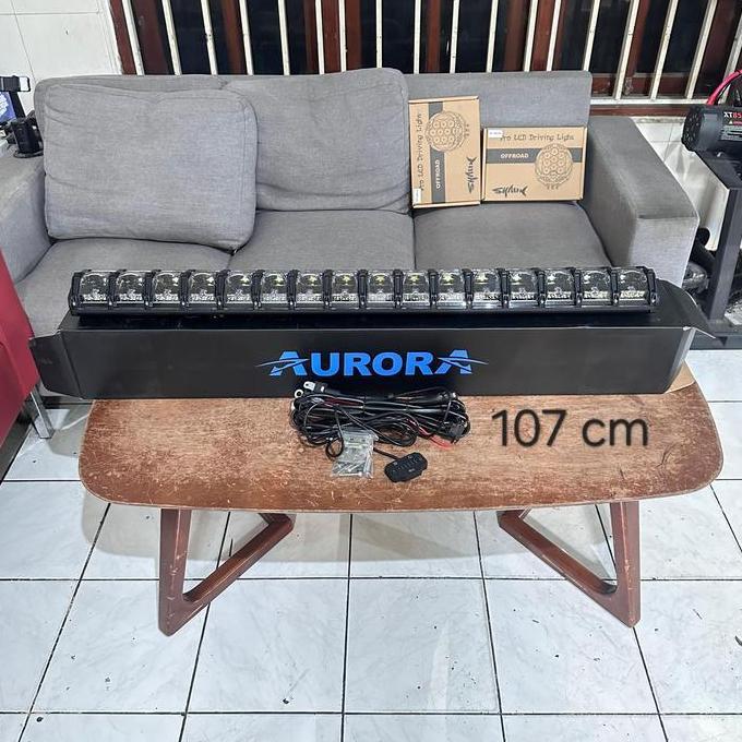 NEW AURORA LED Evolve Light Panjang 107 cm Light Bar High Low Beam DRL 6 warna Lampu Tembak Sorot Br