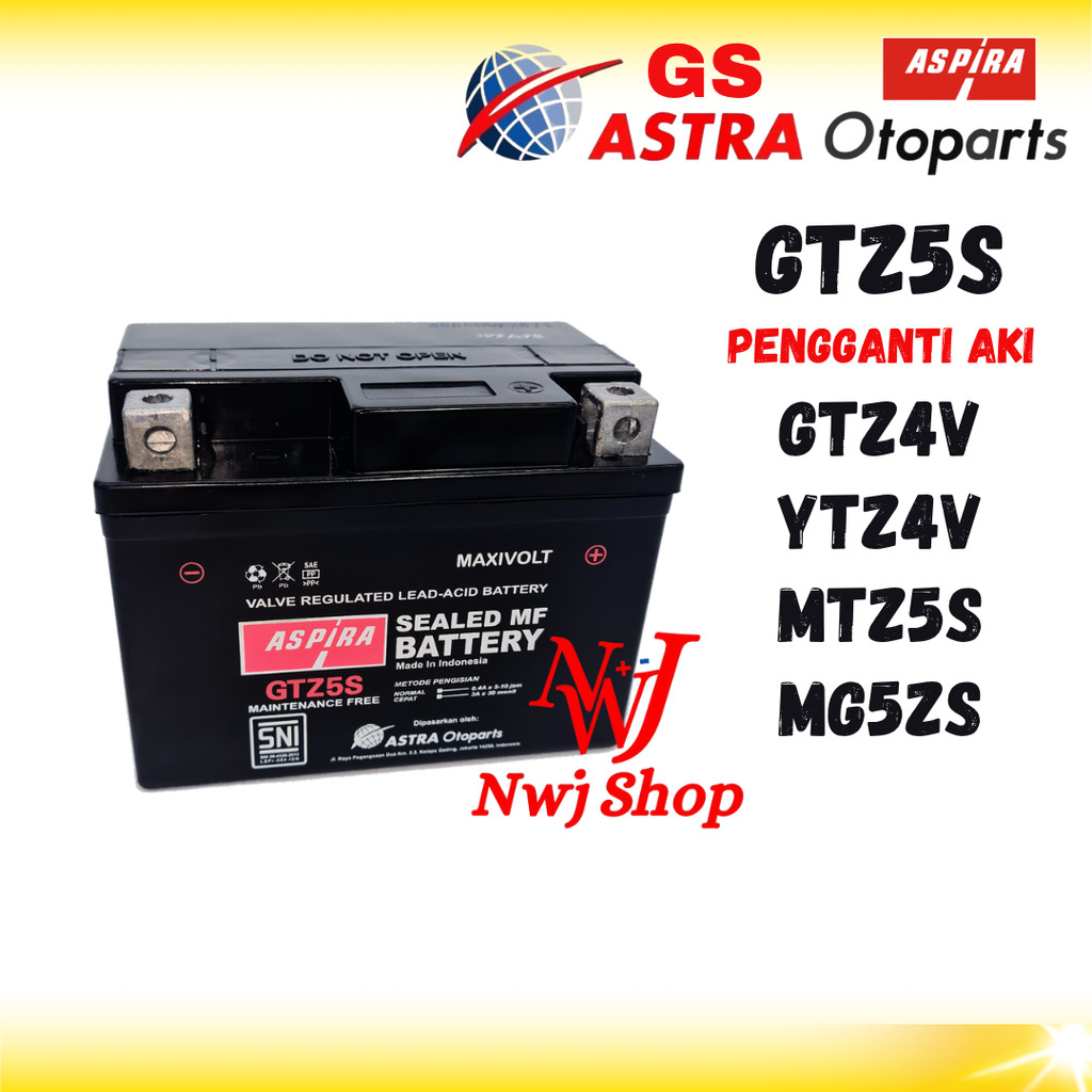 AKI KERING MOTOR ASPIRA GS ASTRA OTOPARTS GTZ5S GTZ4V MTZ5S YTZ5S YTZ4V GS MF