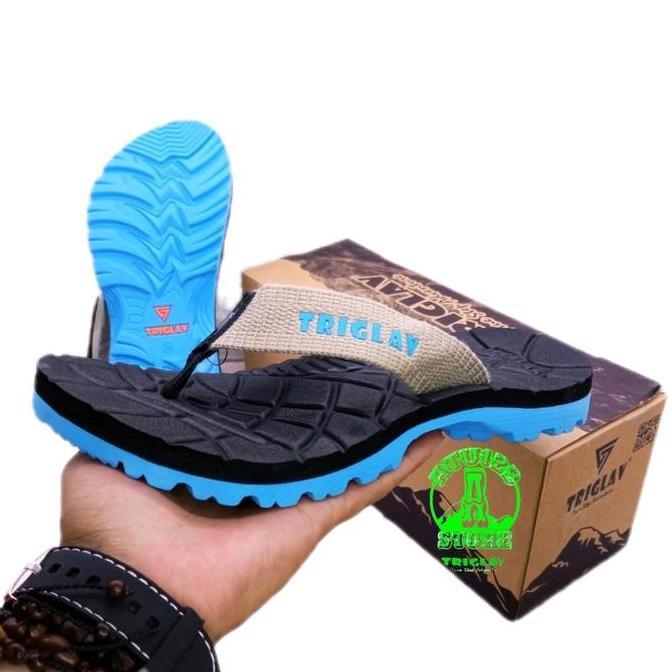 DE156 - Sandal Triglav/Sandal Jepit Pria/Sandal Big Size 44 45/ Sendal Pria Jumbo bahan Karet
