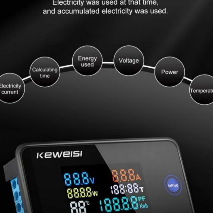 KWS AC300 10A KEWEISI DIGITAL METER AC WITH TEMP SENSOR