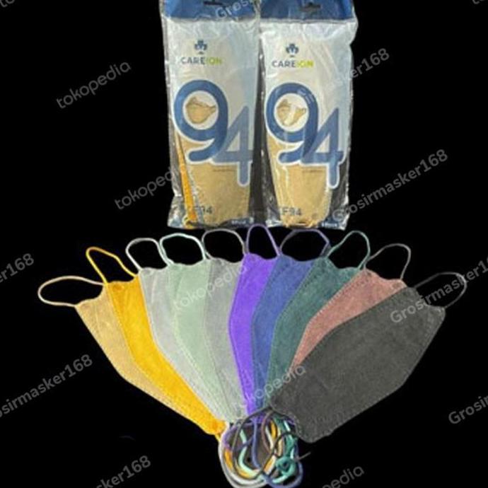 Masker kf94 MOUSON mix warna / kf94 rainbow /kf94 anak isi 10pcs