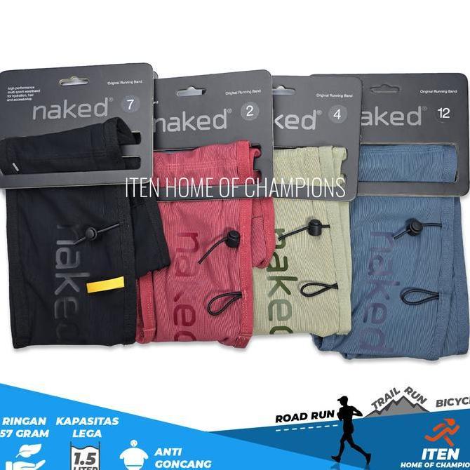 Naked running belt original tas pinggang lari elastis dan nyaman
