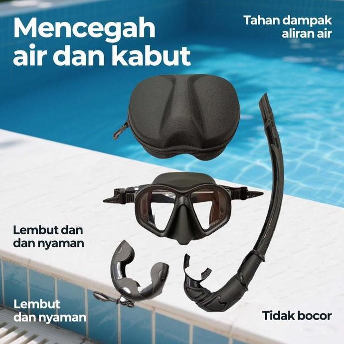 Masker Freedive Kacamata Low Volume Mask Panah Ikan Selam Spearfishing Freediving Snorkeling Free Di