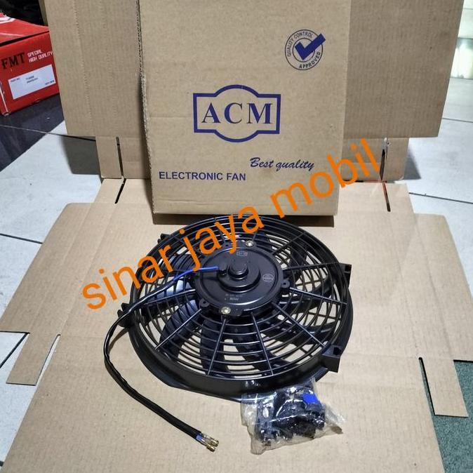 KIPAS MOTOR EXTRA EKTRA FAN 10 INCH RADIATOR AC MOBIL UNIVERSAL 12V ORIGINAL DAN TERPERCAYA