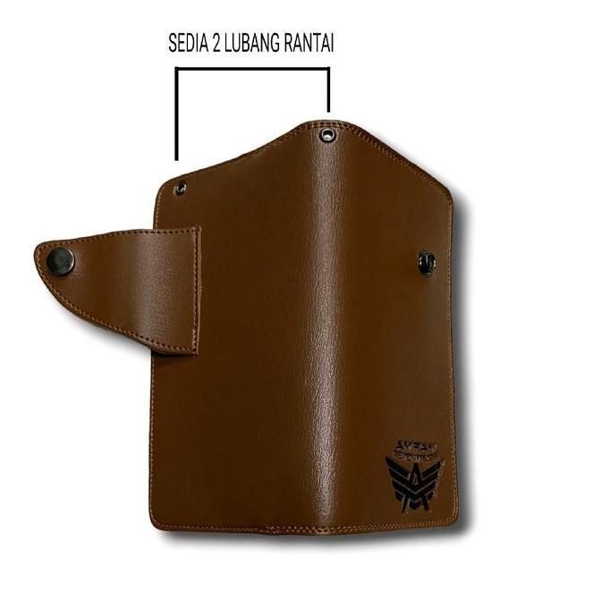 DF31 >> Dompet Pria Kancing Panjang Dompet Rantai Pria Kulit Sintetis