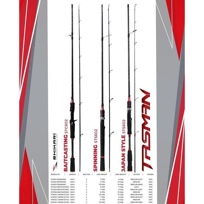 Shikari - Joran Tasman Carbon Solid 180 - Joran Pancing [terbaik]