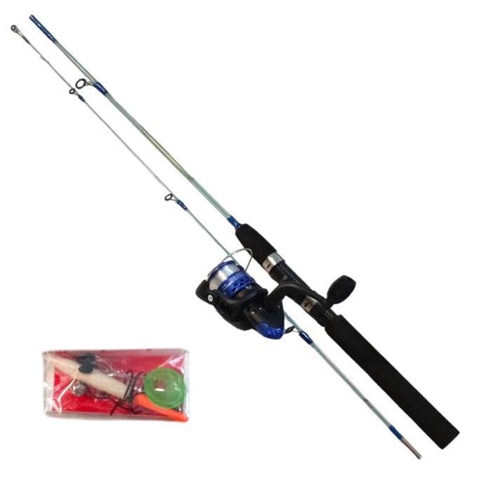 Set Pancing Ikan Mas Transparan  120 - 150 Cm Reel 200 Terbaru Joran Pancing Reel Umpan