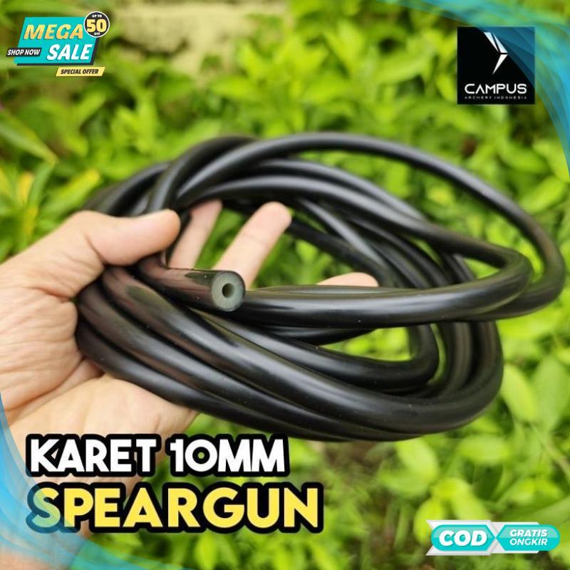 Terbaik Karet Panah Ikan 10MM 3010 Hitam Permeter Spearfishing Rubber Best Quality - 2025 COD Termur