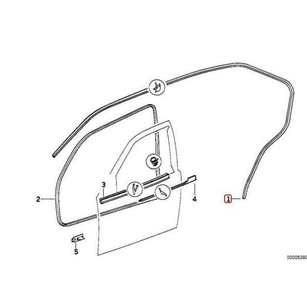 Promo Original BMW E36 Roof Frame Weatherstrip Karet Seal KIRI 51718174757 COD