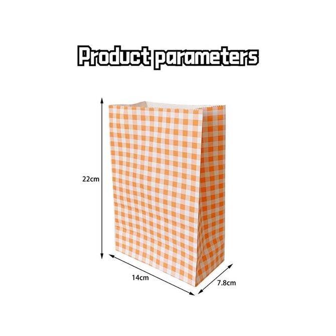 CLUCK Gift bag paper  Kantong Kertas  Motif Kotak Berwarna Serbaguna Pembungkus Kue Kering Cookies C