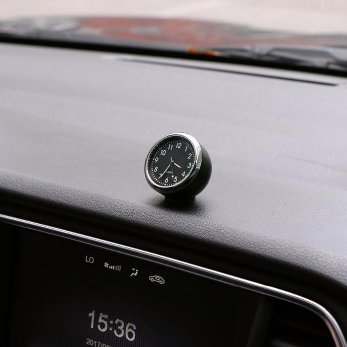 DR217 - Jam Mobil Analog - Jam Dashboard Mobil - Dekorasi Mobil Jam Mini Quartz Hiasan Dashboard