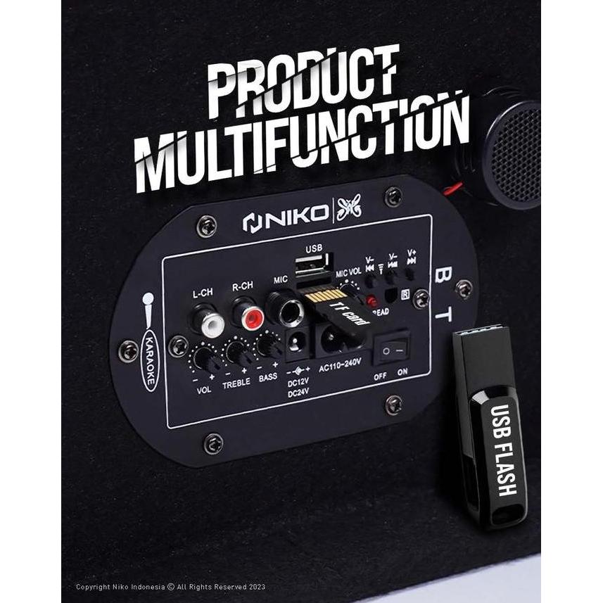 DV27 >> Speaker Bluetooth Full Bass Niko GL-6 ( GRATIS MIC KABEL ) Salon Bluetooth Full Bass / Speak