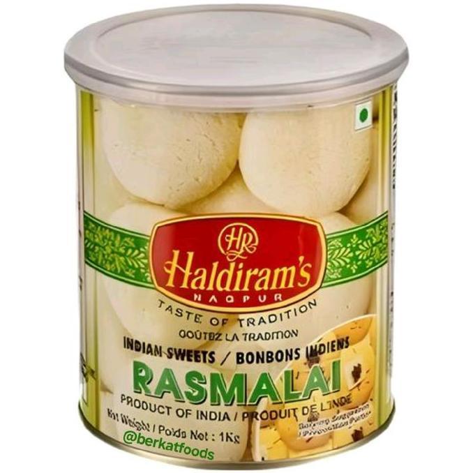 ready Rasmalai Haldiram's Sweets 1Kg / Manisan Haldirams India Ras Malai 1 Kg