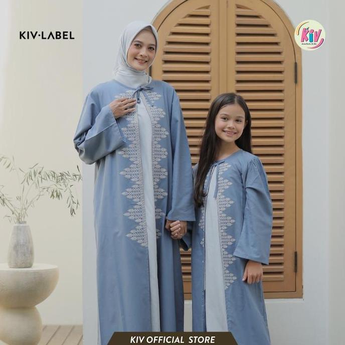 KIV Sarimbit Denim Gayatri Series Lebaran Baju Muslim Raya Keluarga Family Set Couple Gamis Pasangan