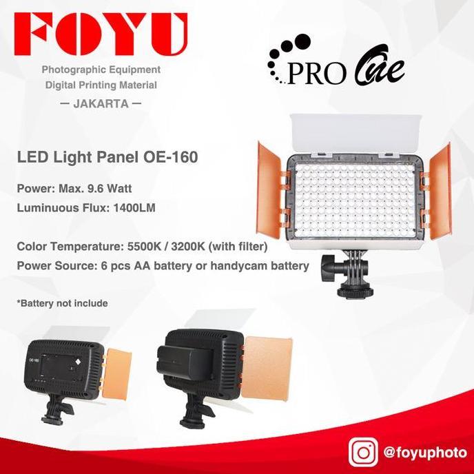 Lampu light panel LED Video Lamp OE-160