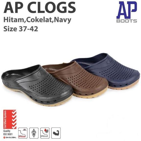 Sandal Slop AP Clogs - Sandal AP Boots Karet Anti Slip LM