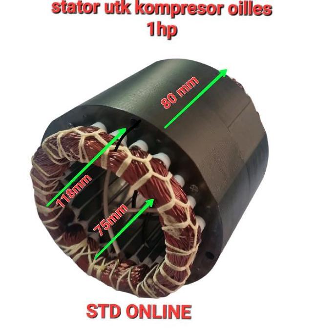 Promo Stator Kompresor Oilless 1Hp Gulungan Dinamo Kompresor Oilles 1Hp Cod