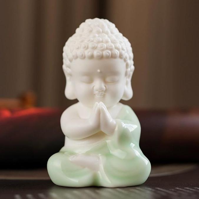 PAJANGAN Patung budha Rulai budha Gautama kwan Im bodhisatva Keramik IQB