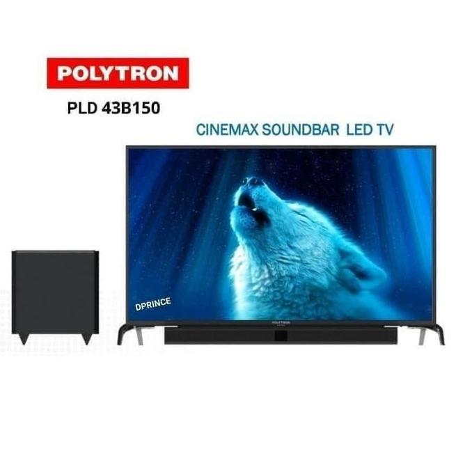 TERBARU - LED TV Polytron 43 inch PLD43B150 + Speaker Soundbar