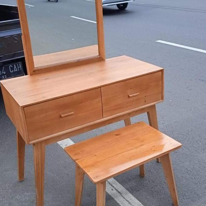 meja rias dan kursi jati belanda