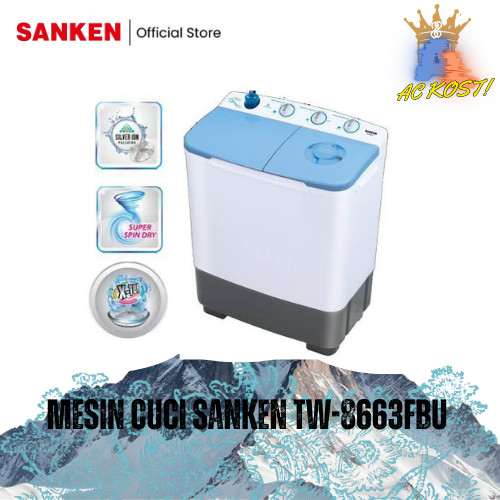 Mesin Cuci Sanken 2 Tabung TW-8663FBU