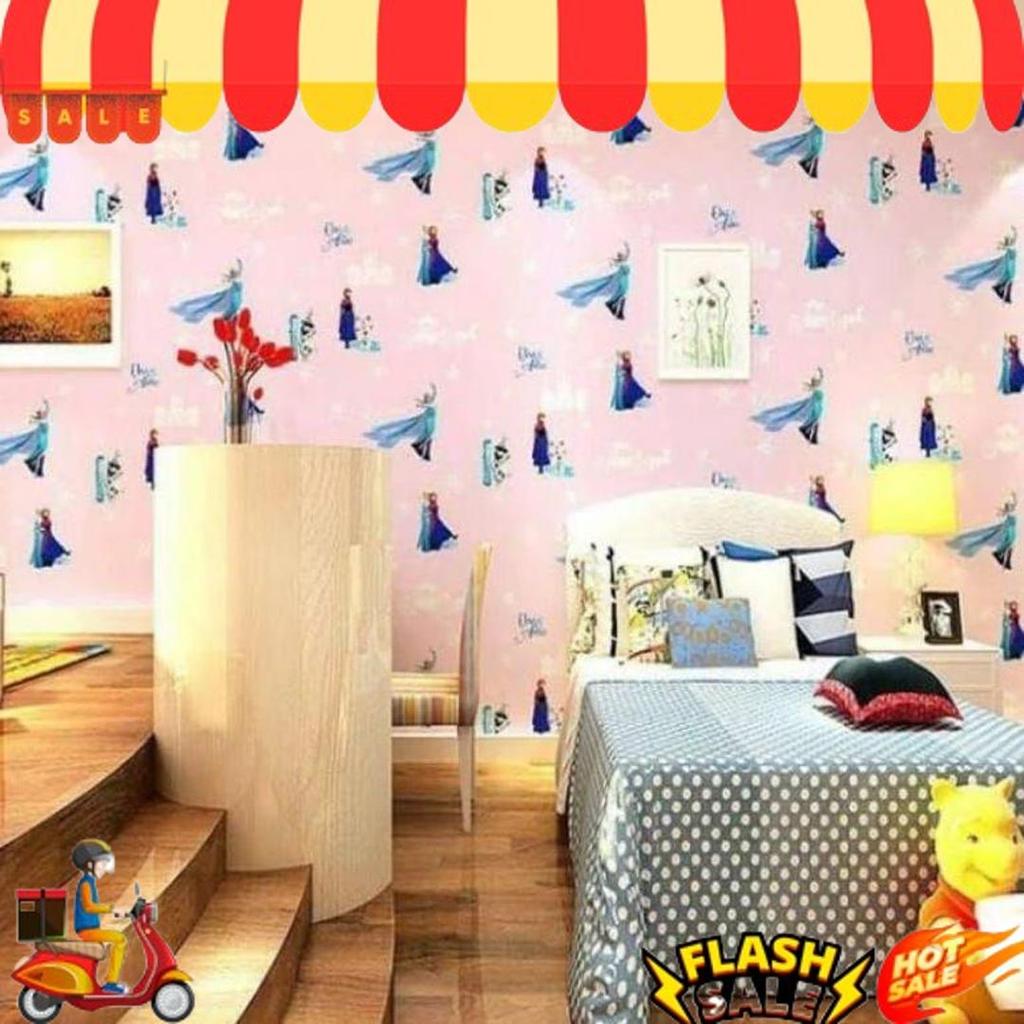 New Sale Wallpaper Dinding Kamar Anak Wallpaper Dinding Hellokitty Frozen Wallpaper Dinding Karakter
