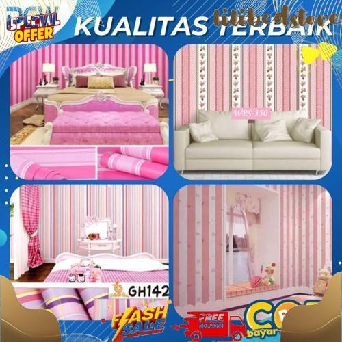 COD Wallpaper Dinding Pink Wallpaper Dinding Ruang Tamu Wallpaper Kamar Tidur Wallpaper Dinding Aest