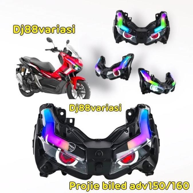 DAIKAKU Headlamp projie biled adv 150 adv 160 projector lampu alis rgb android