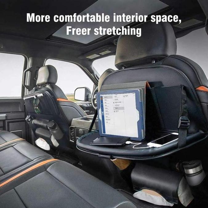 NORTON Foldable Car Seat Organiser Meja Lipat Jok Mobil Premium Leather