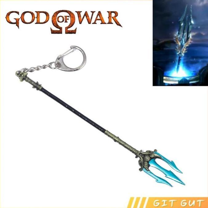 Keychain Gantungan Kunci God of War Trident Spear Lance of Poseidon