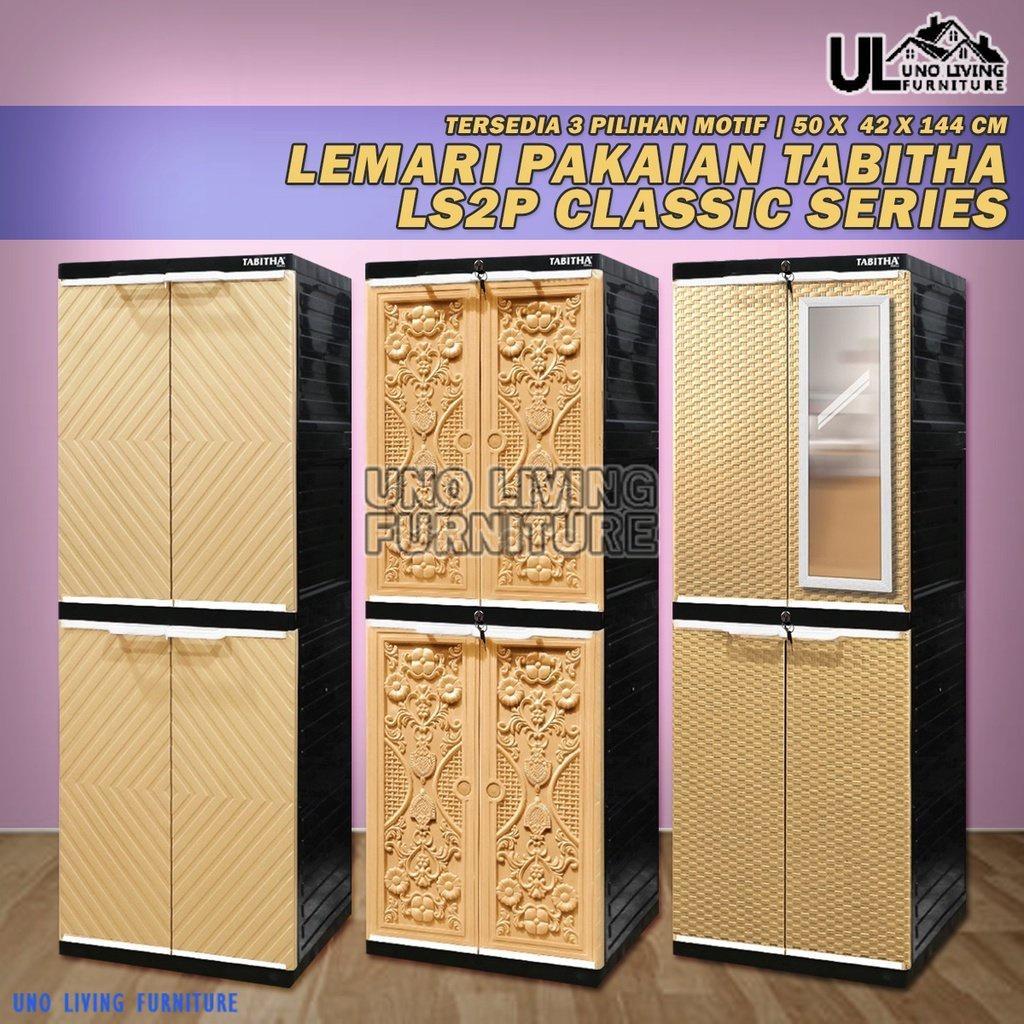 Lemari Pakaian Plastik Lemari Tabitha Mini Jepara Full Kunci Lemari 4 Susun 2 Pintu Tabitha Ls2P