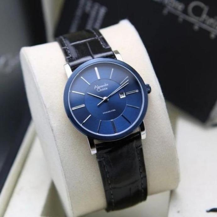 ALEXANDRE CHRISTIE AC8344 / AC 8344 BLUE SILVER JAM WANITA