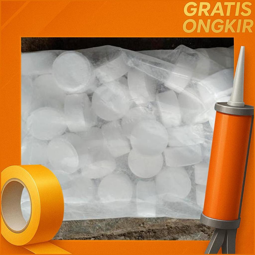 Kaporit Chlorine Tcca Tablet Kecil 90% 1 Kg Kaporit Air Sumur