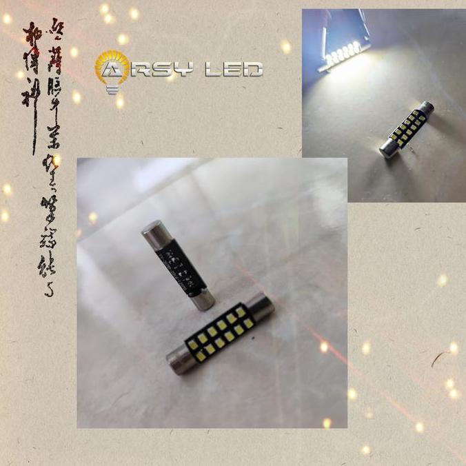 LED Lampu Cermin vanity sunvisor TV monitor 31mm atomic kabin Kuning Putih