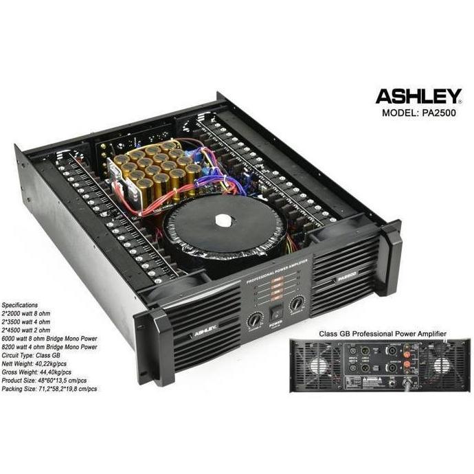Power Ampli Amplifier Subwoofer 7000w Ashley PA2500 PA 2500 class GB