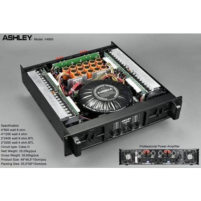 promo terbatas Power Ampli Amplifier 4 Channel Ashley New V4800 V 4800