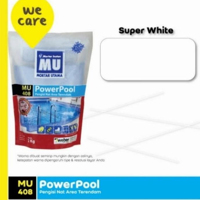 Mu 408 power pool pengisi Nat kolam Renang 2kg super white