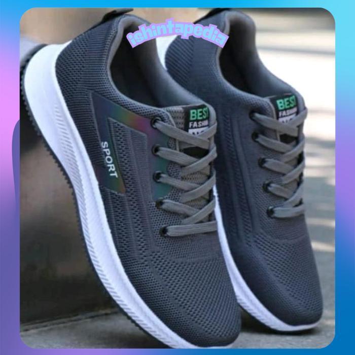 Viral Sepatu Pria Sneakers Casual Hitam Outsole Anti Slip Sepatu Olahraga Pria Sepatu Sekolah Pria H