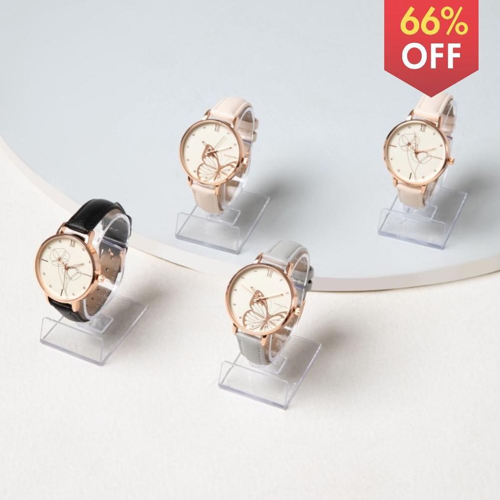 Berrybenka - Jam Tangan Kulit Wanita Sofia Jacquilyn Slim Strap