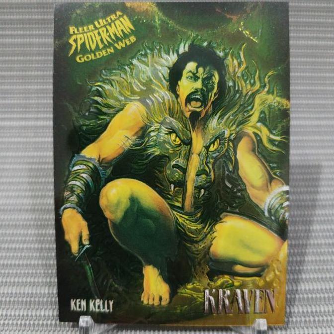 Fleer ultra spiderman golden web kraven (ken kelly)