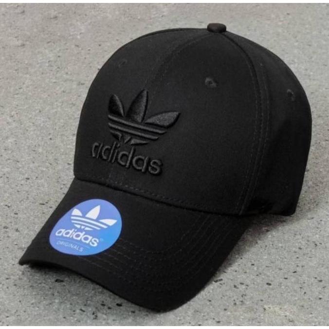 CR - TOPI BASEBALL ADIDAS LOGO ORIGINAL BLACK CAPS / TOPI PRIA WANITA TERLARIS