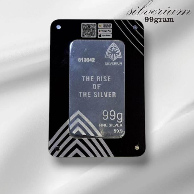 OKA_VARINI - PERAK BATANGAN ANTAM SILVERIUM 99G KADAR 99,99% FINE SILVER ASLI